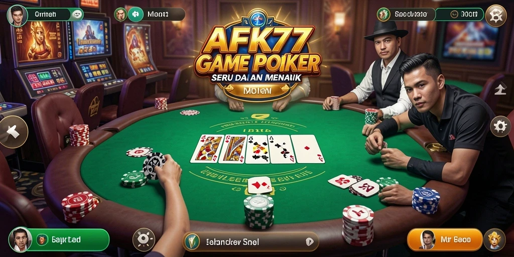 Tampilan gameplay Poker yang seru di AFK77.