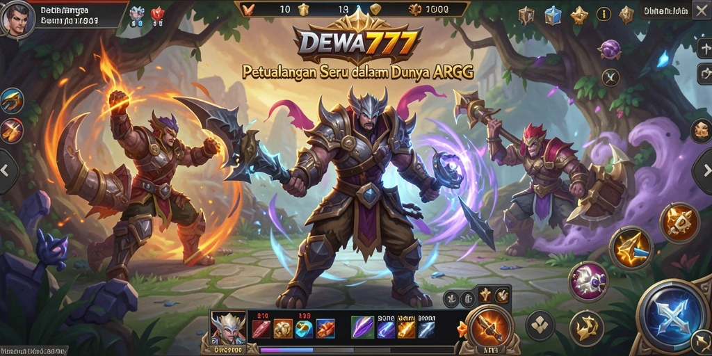 Tampilan gameplay seru dan penuh aksi di dunia DEWA777.