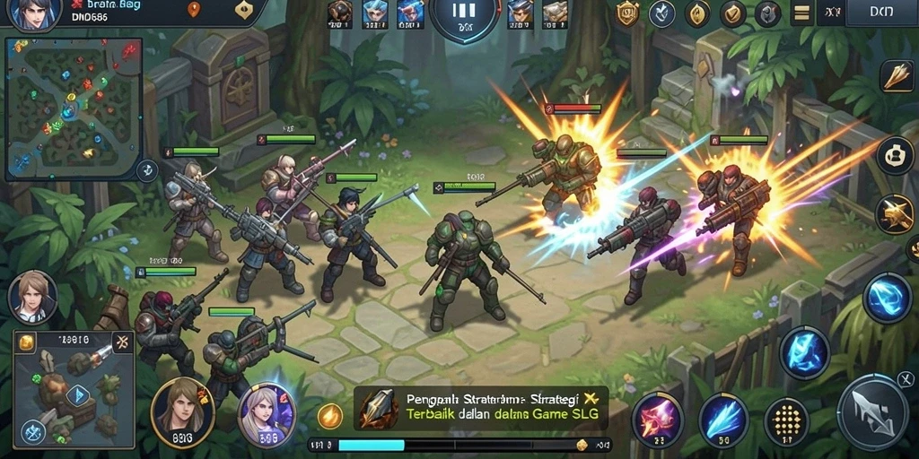 Tangkapan layar gameplay DMD686 yang menampilkan strategi intens.