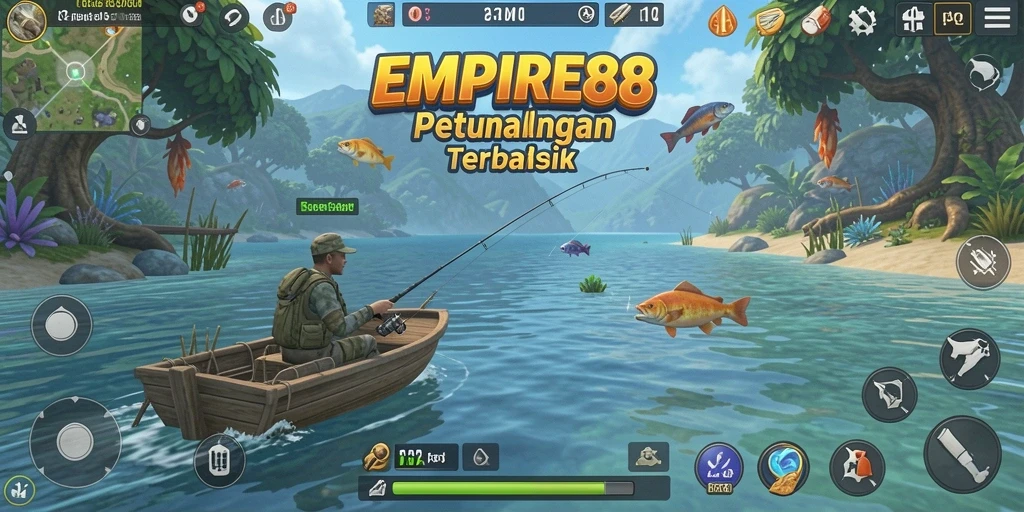Screenshot EMPIRE88 menampilkan aksi memancing yang mendebarkan.