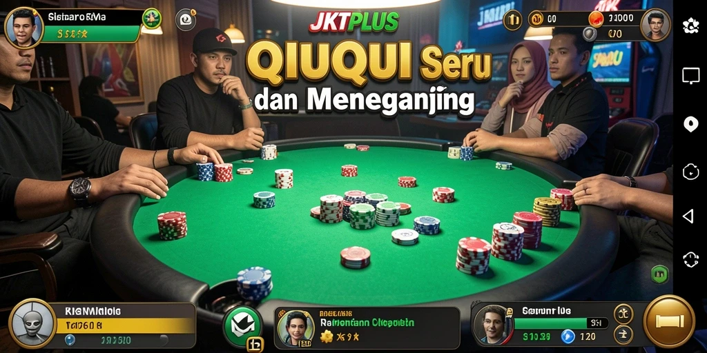 Tampilan gameplay QiuQiu di JKTPLUS yang seru dan interaktif.