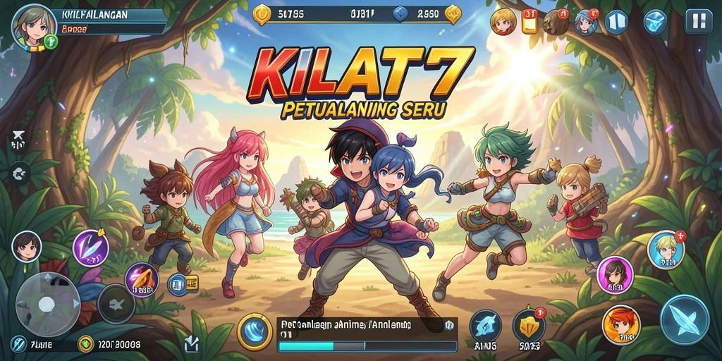 Tampilan gameplay KILAT77 yang penuh aksi dan warna-warni.