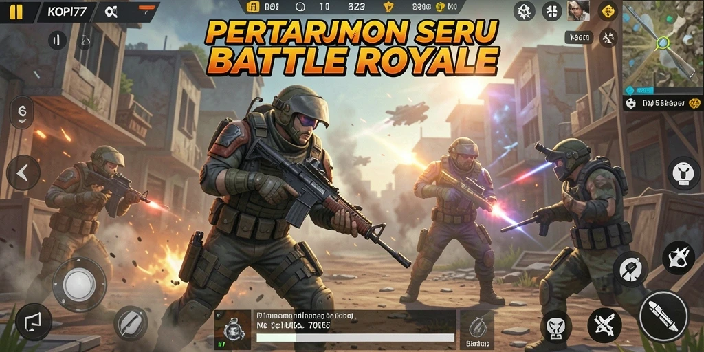 Gameplay seru pertarungan Battle Royale di KOPI77.