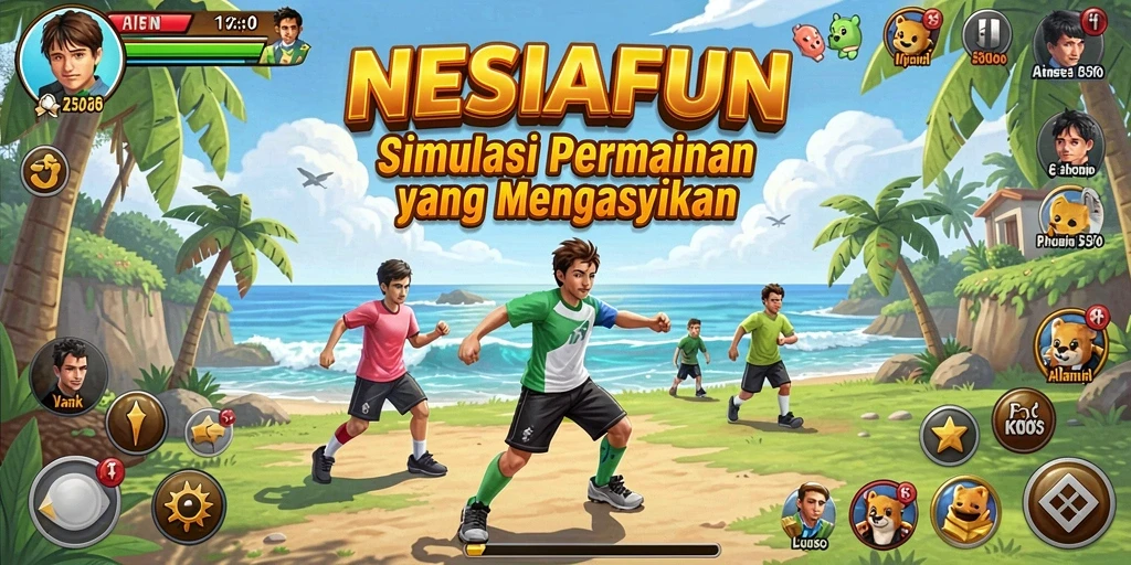 Tampilan gameplay NESIAFUN yang menarik dan interaktif.