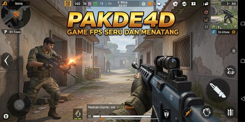 Screenshot gameplay PAKDE4D dengan aksi tembak-menembak yang mendebarkan.